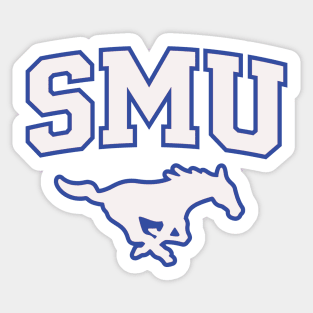 SMU Blue Logo & White Peruna Sticker